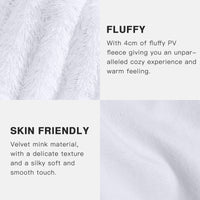 1 x RAW Customer Returns KANKAEU Cuddly Blanket Fluffy 160 200 cm, Super Soft Warm Blanket, Pure White Cuddly Blanket, High-Quality Blanket, Fleece Blanket, Sofa Blanket, Bedspreads, Couch Blanket - RRP €30.24