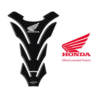 1 x RAW Customer Returns labelbike - Tank pad sticker in 3D gel resin with Official Honda License Motorcycle tank protection - carbon effect and White Honda Logo - RRP €21.0