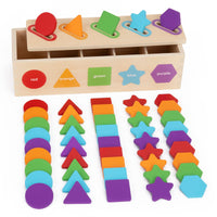 1 x RAW Customer Returns KMTJT Montessori Toys Color Sorting Stacking Matching Learning Sorting Toys for Toddlers Ages 1-3 Educational toy as a gift for 2 year old boys and girls - RRP €20.96