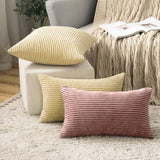 1 x RAW Customer Returns MIULEE Set of 2 Cushion Covers Corduroy Cushion Cover Decorative Pillowcase Sofa Cushion Couch Cushion Throw Pillow Decorative Pillowcase Decorative Cushion Cover with Hidden Zipper 50 x 50 cm Skin Powder - RRP €20.16