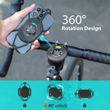 1 x RAW Customer Returns Bone 360 Rotatable Removable Bicycle Cell Phone Holder for Stem Handlebar, Universal Adjustable Cell Phone Bicycle Mount for iPhone Smartphone 4.7-7.2 inch - Bike Tie Connect Kit 2 - RRP €32.66