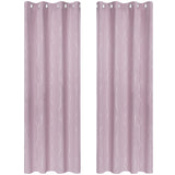 1 x RAW Customer Returns Deconovo Blackout Curtains Thermal Insulating Cold and Heat Fabrics for Living Room with Silver Lines Design 2 Pieces 140x290cm Light Pink - RRP €37.81