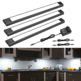 1 x RAW Customer Returns WOBANE under cabinet light kitchen LED dimmable, hand movement activated, bright light bar with sensor, 3 30cm LED kitchen lighting under cabinet, cold white under cabinet lighting for shelves, wardrobe, workbench - RRP €32.87