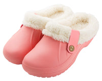 6 x Brand New CELANDA Clogs Lined Women Men Warm Slippers Waterproof Garden Clogs with Fur Women Closed Lined Clogs Winter Plush Mules Pink 43 44 EU - RRP €161.94