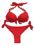 1 x RAW Customer Returns EONAR Women s Swimwear Push up Bikini Top with Underwire Low Waist Bikini Bottoms Side Tie Brazilian Briefs Bikini Set XXL, Red  - RRP €31.0