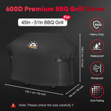 1 x RAW Customer Returns Zettum Grill Cover 132 cm - 7106 Grill Cover for Weber Spirit 300 Series Heavy Duty Waterproof, PU cover for Weber Spirit E310, E315, E330 and Spirit ii E310 132 L x 66 W x 109 H cm  - RRP €34.99