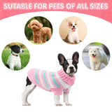 1 x Brand New Small Dog Sweater,Dog Sweater Small,Knitted Winter Dog Sweater,Warm Puppy Sweater Knitwear,Cat Turtleneck Sweater Knit,Welsh Corgi,Yorkshire Terrier,Chihuahua L, Pink  - RRP €20.4