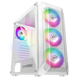 1 x RAW Customer Returns EMPIRE GAMING - Ruby Gamer PC Case - ARGB Medium Tower ATX, Micro ATX and ITX - Mesh Front - 4 x120mm Addressable RGB LEDs 3-Pin 5 Volt Fans - MB Sync - White - RRP €68.41