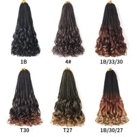 8 x Brand New Lianlian French Curl Crochet Braids Goddess Box Braids Crochet Hair 18 Inch 8 Packs Pre Looped French Curly Braiding Hair Crochet Box Braids With Curly Wavy Ends 18 Inch, 1B 30 27  - RRP €325.36