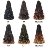 8 x Brand New Lianlian French Curl Crochet Braids Goddess Box Braids Crochet Hair 18 Inch 8 Packs Pre Looped French Curly Braiding Hair Crochet Box Braids With Curly Wavy Ends 18 Inch, 1B 30 27  - RRP €325.36