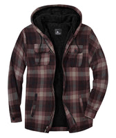 5 x Brand New SwissWell Men s Shirt Jacket Thick Plaid Flannel Jacket Plush Lining Leisure Lined Hoodie Men s Fleece Hoodie Winter Jacket with Pockets Brown S  - RRP €302.45