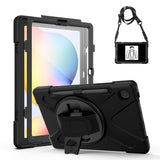 1 x RAW Customer Returns TH000 Shockproof Rugged Case for Samsung Galaxy Tab S6 Lite with Pen Holder 10.4 2020 SM-T610 SM-T615 Cover with Rotating Hand Strap 360 Degree Stand and Shoulder Neck Strap - RRP €19.96