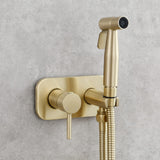 1 x RAW Customer Returns Tecmolog Stainless Steel Bidet Hand Shower Set Concealed Shower Toilet Cold and Hot Water Bidet Hand Shower with Shower Hose 1.5M, Brushed Gold, WS024J2F2 - RRP €79.56