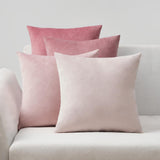 1 x RAW Customer Returns Topfinel set of 4 cushion covers 50 x 50 pink velvet cushion covers cushion cover sofa cushion decorative cushion cover decoration for sofa bedroom living room balcony soft color gradient - RRP €24.99