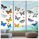 1 x RAW Customer Returns Andiker 20 Pieces Anti-Collision Butterfly Window Stickers, Great Window Decoration Window Stickers to Alarm Window Decals Prevent Bird Attacks on Window Glass - RRP €7.75