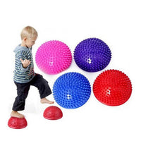 1 x RAW Customer Returns DXIA 2X Half Foot Massage Balance Ball, Hemisphere Hedgehog Balance Plate, Improve Balance Cushion Balance Ball, Spiky Roller Trainer for Fitness Yoga Pilates Coordination Exercises - RRP €19.99