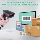 1 x RAW Customer Returns JRHC Wired 2D QR Barcode Scanner, Handheld Barcode Scanner, 1D USB Reader, Plug and Play Barcode Reader with Fast Reading, Ergonomic Design - Portable - RRP €23.17