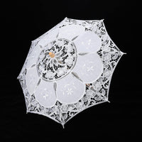 1 x RAW Customer Returns Ejoyous Lace Umbrella, Vintage Wedding Lace Embroidery Wedding Umbrella Bridal Umbrella Parasol Women s Hand Umbrella for Decoration Bride Photo Props Costume White  - RRP €21.6