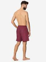 1 x RAW Customer Returns Ladeheid swim shorts men s comfortable swim shorts with wide elastic waistband and pockets swimming shorts board shorts LA40-129 Burgundy XXL  - RRP €24.99