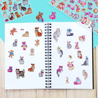 4 x Brand New 3D animal stickers for children, 4 sheets of animal stickers including dog, cat, bear and rabbit, for party gifts, goodie bags stickers - RRP €36.8