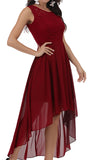 1 x Brand New Laorchid women s formal dress evening dress sleeveless ladies elegant cocktail dress summer dress lace dress chiffon dress bridesmaid dresses knee-length a line wedding burgundy red S - RRP €57.47