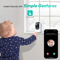 1 x RAW Customer Returns BOTSLAB 3K 5MP indoor surveillance camera WiFi swivel, pet camera with app, 360 IP camera indoor with motion detection sound detection, 2.4 5Ghz WiFi, 2-way audio, night vision, Alexa - RRP €90.74