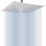 1 x RAW Customer Returns 30 cm large rain shower head - Voolan square high pressure shower head made of 304 stainless steel - comfortable shower experience even at low water pressure - can be installed on the wall or ceiling chrome  - RRP €33.26