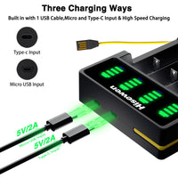 1 x RAW Customer Returns Hisewen 18650 Charger Universal, Smart LED Display Battery Charger for 3.7V Li-Ion Batteries 18650 18350 17670 16340 RCR123 14500 LiFePO4 INR ICR NI-MH NI-CD AA AAA - RRP €19.67