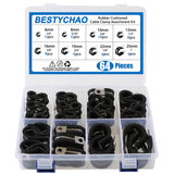 1 x RAW Customer Returns BESTYCHAO Rubber P Clips Hose Clamps 64 Pieces Cable Clamp P-Clamp Stainless Steel Kit in 8 Sizes 6 mm 8 mm 10 mm 13 mm 16 mm 19 mm 22 mm 25 mm - RRP €18.22