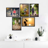 1 x RAW Customer Returns Alishomtll Black Picture Frame Set of 5, 10x15cm, Photo Frame with HD Acrylic Glass Picture Frame for Hanging Standing Photo Gallery Display Plastic Frame Set for Multiple Pictures Photos, Black - RRP €16.13