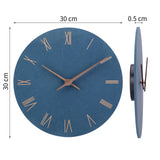 3 x Brand New VIVILINEN 30cm Wooden Wall Clock 12 Inch Vintage Retro Clock Mute Wall Pendulum Silent No Noise Ticking Arabic Roman Numerals Decor Bedroom Kitchen Living Room Home Office - RRP €50.82