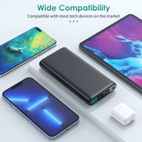 1 x RAW Customer Returns Power Bank 33800mAh, Power Bank Fast Charging 3A PD USB C Input Output with 5 Outputs 2 Inputs, External Mobile Phone Battery with LCD Display Compatible with iPhone 15 14 13 Pro Max Samsung iPad etc - RRP €43.78