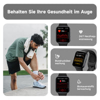 1 x RAW Customer Returns BingoFit Fitness Tracker, Smartwatch with Phone Function, Fitness Bracelet Watch with Heart Rate Monitor Pedometer Watch Sleep Monitor Blood Oxygen, 1.83 Touchscreen 20 Sports Modes Smartwatch for Women Men - RRP €34.27