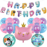 1 x Brand New YGCHEN Cat Balloons Foil Balloon Cat Birthday Round Aluminum Balloon Happy Birthday Banner Animals Latex Balloon Children s Birthday Decoration 22 Pieces  - RRP €19.2