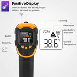 1 x RAW Customer Returns Infrared Thermometer Non-Human Thermometer Non-Contact Digital Laser Temperature Gun -58 1112 -50 600 Adjustable Emissivity Cooking BBQ Freezer - Meat Thermometer Included - RRP €20.05