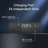 1 x RAW Customer Returns LIMETA 24-Slot Intelligent Battery Charger AA AAA Universal USB Type-C Battery Charger LCD Display Rechargeable Fast Charger Rechargeable Batteries Li-lon LiHv NI-MH NI-Cd - RRP €163.92