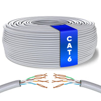 1 x RAW Customer Returns Mr. Tronic Bulk Cat 6 Ethernet Cable 50m, Bulk LAN Network Cable for Fast Reliable Internet - AWG24 Cat6 Bulk Cable, 1 Gbps Internet Cable 250 MHz UTP CCA 50 Meters, Grey  - RRP €27.01