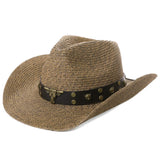 9 x RAW Customer Returns Comhats Cowboy Hats Men s Western Hat Straw Hat Wide Brim with Chin Strap Unisex 93559-Khaki M - RRP €262.98