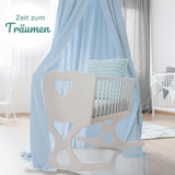 1 x RAW Customer Returns BEARTOP canopy for children s rooms in 6 colours no drilling required cotton with sturdy ring ring is inserted into fabric hem length approx. 270cm for children s rooms, playrooms and much more white - RRP €38.3