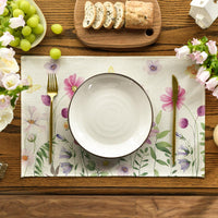 1 x RAW Customer Returns Artoid Fashion Flowers Butterfly Summer Table Runner, Seasonal Kitchen Table Decoration Indoor Holiday Party Decor 40x240 cm - RRP €11.7