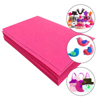 3 x Brand New Felt for Crafts, 1mm Thick Stiff Felt Sheets, 32 Pieces Felt Fabric, 17.78 28.7cm Craft Felt for Sewing Crafts and Festival Party Decorations Dark Pink  - RRP €27.54