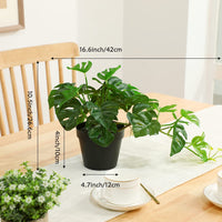 1 x RAW Customer Returns Artificial Plant Monstera 26.6cm, Artificial Monstera Plants Decoration in Pot, Plastic Artificial Hanging Plants Decoration Modern Outdoor for Home Office Living Room Bedroom Bathroom Kitchen Decoration - RRP €20.15