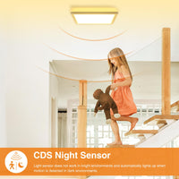 2 x RAW Customer Returns slochi lamp with motion detector inside, 20W 22CM 3000K LED ceiling light with motion detector, slim ceiling lamp with motion detector for balcony, storage room, garage, basement, hallway, stairwell, hall - RRP €37.98