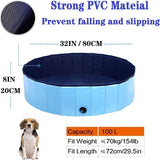 1 x RAW Customer Returns Dog pool for small dogs, foldable dog paddling pool 80 20CM, dog paddling pool swimming pool, pet swimming pool non-slip portable, dog pool, for small pet dog cat children blue  - RRP €28.72