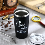 9 x Brand New Hestya Thank You Gift for Dad Coffee Mug Made of Stainless Steel Sei il Migliore Pap del Mondo Thermal Mug with Lid and Straw Thank You Gift Idea for Father Father s Day 600 ml  - RRP €183.6