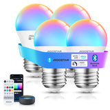 1 x RAW Customer Returns Aigostar 6.5W Alexa Light Bulb Bluetooth Mesh G45, Smart Light Bulb Works with Alexa, Smart Bulb E27 LED 555LM RGB 2700K-6500K, 4 pieces with Bluetooth remote control . - RRP €28.75