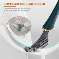 1 x Brand New Silicone toilet brush, flexible silicone toilet brush, silicone toilet brush for bathroom, quick cleaning toilet brush, 360 toilet brush, deep cleaning of dead corners, wall mounting - RRP €20.4