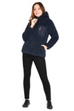 1 x RAW Customer Returns CityComfort Women s Sweatshirt with Zip, Winter Teddy Fleece Sweatshirt Navy Blue, L  - RRP €25.94