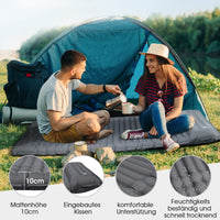 1 x RAW Customer Returns MLMLANT Camping Sleeping Mat, 10cm Thick Air Mattress Camping Sleeping Mat Self-Inflating Ultralight, Waterproof Sleeping Mat Small Pack Size Inflatable Sleeping Mats Outdoor for Hiking, Beach, Gray - RRP €37.99