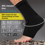 1 x RAW Customer Returns POWERLIX ankle support 2 pieces, professional ankle support for women men, compression socks, foot support for plantar fasciitis, arthritis, ACL, joint pain, heel spur, black, XL - RRP €16.72